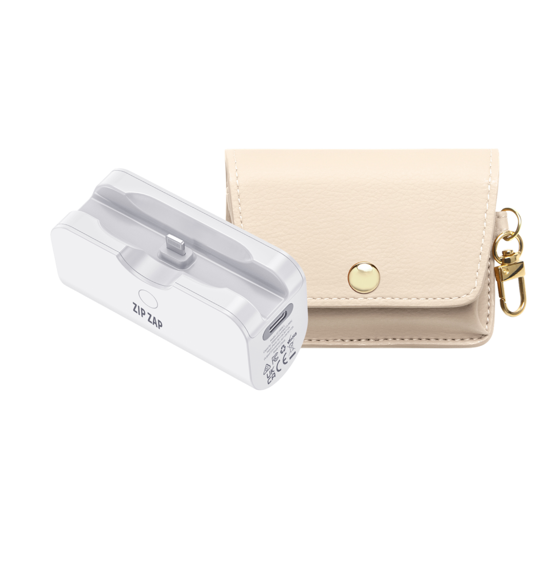 Daily Carry Pack, Zip Zap Plus Gen 3 Lightning with the Crème Beige Travel Pouch